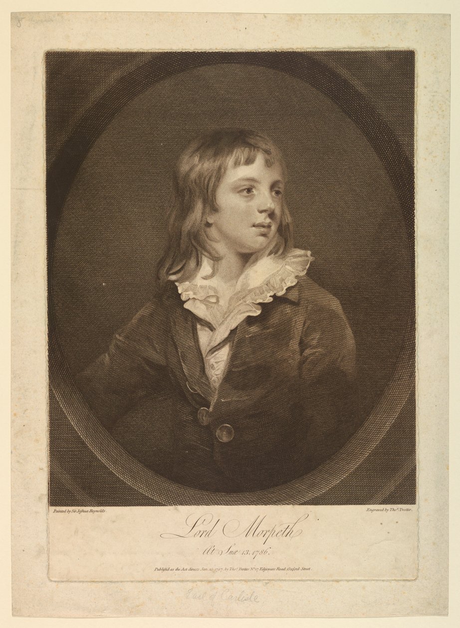 Portrait de George Howard, sixième comte de Carlisle, vicomte Morpeth - Thomas Trotter