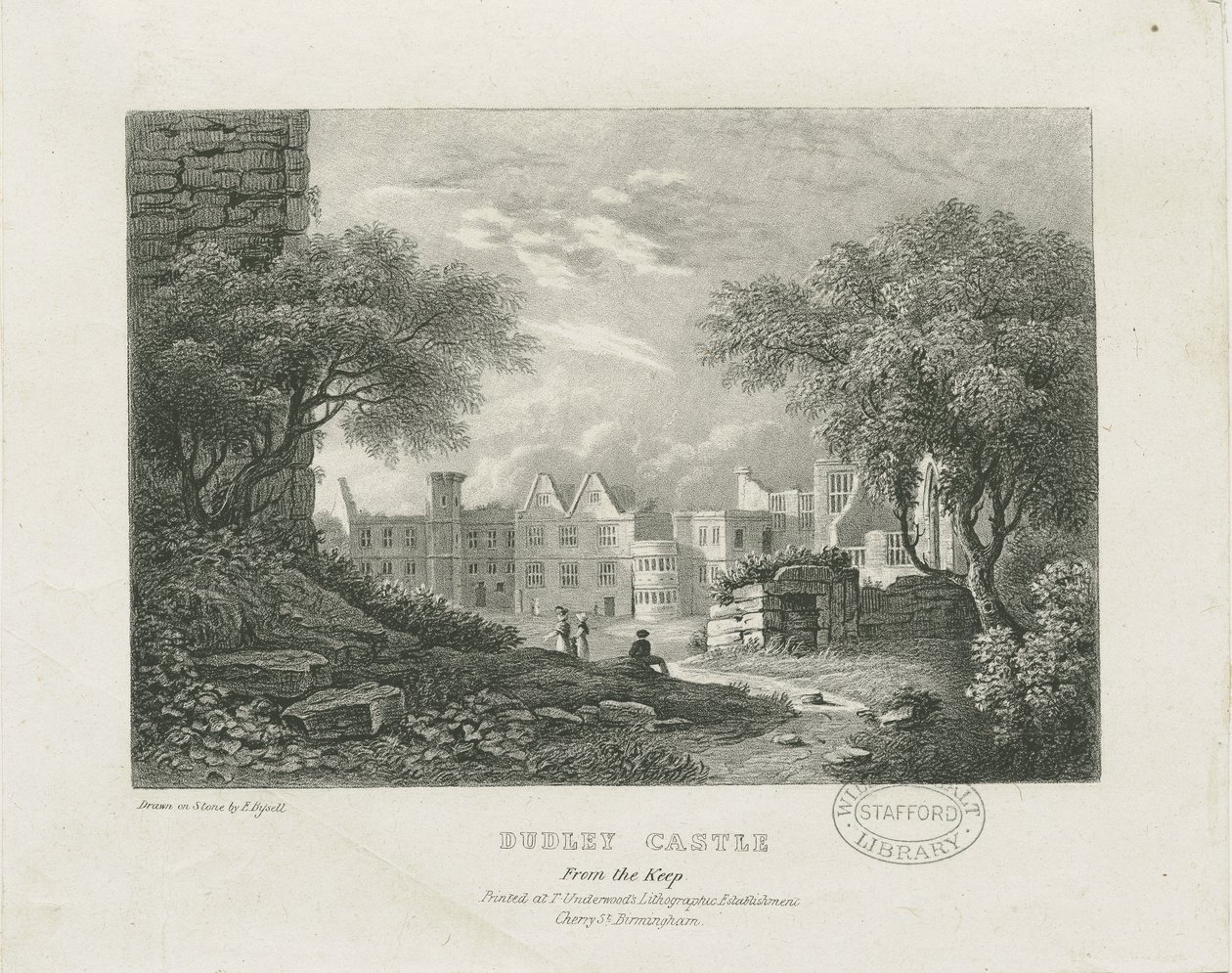 Château de Dudley - Le Donjon : lithographie, nd [19e siècle] - Thomas Underwood