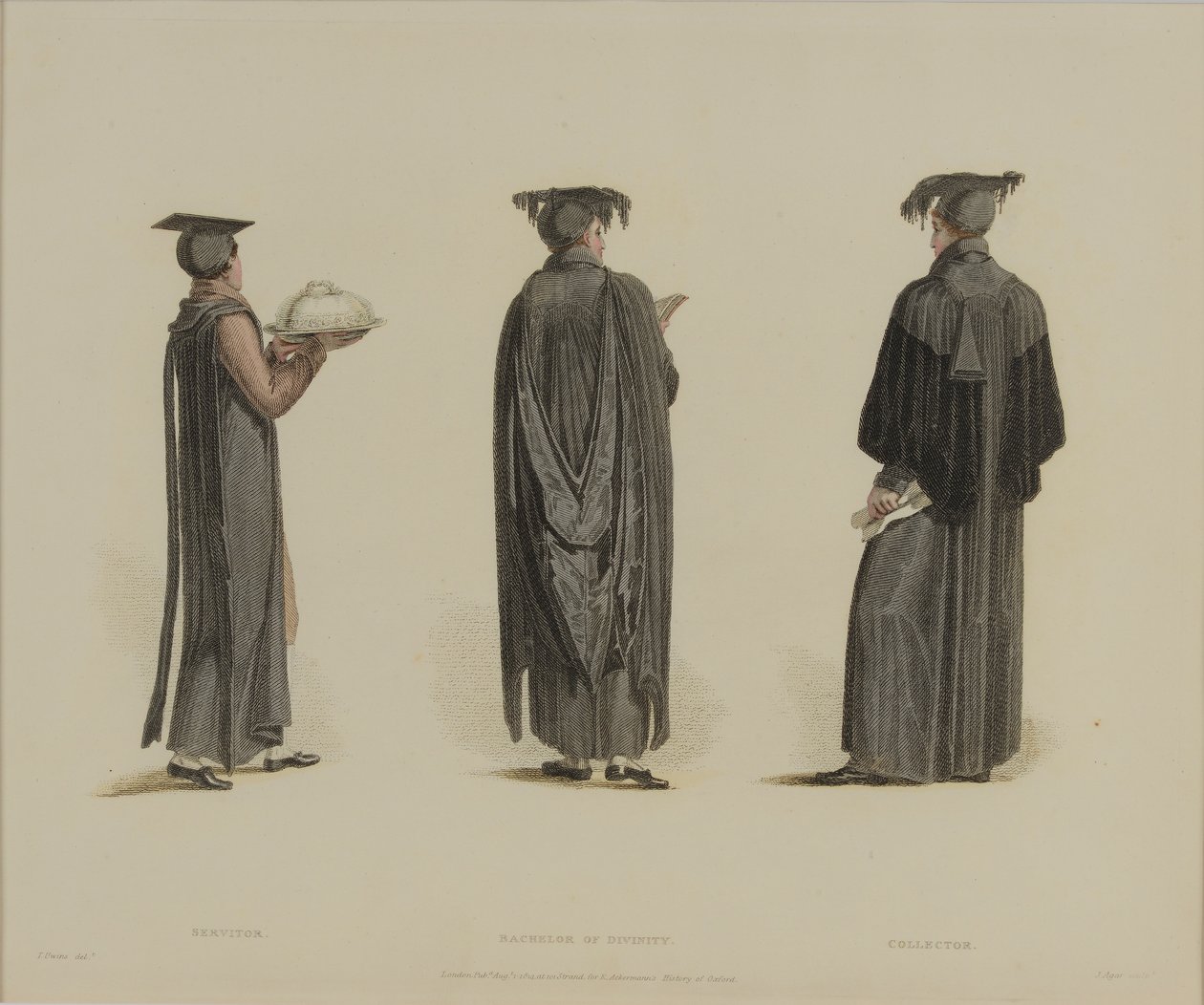 Serviteur, Bachelier en Divinité, Collecteur, gravé par J. Agar, publié dans 