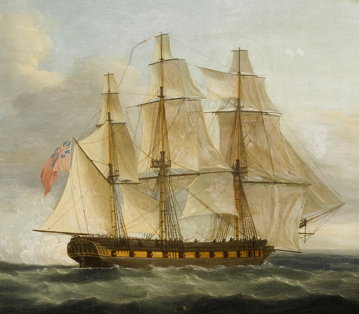 La capture de la frégate française Le Serene par la frégate anglaise Boreas - Thomas Whitcombe