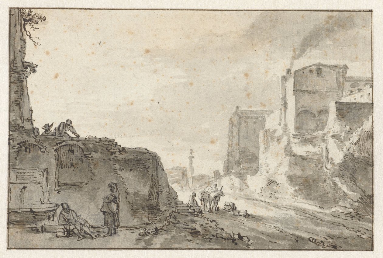 Vue de ville italienne - Thomas Wijck