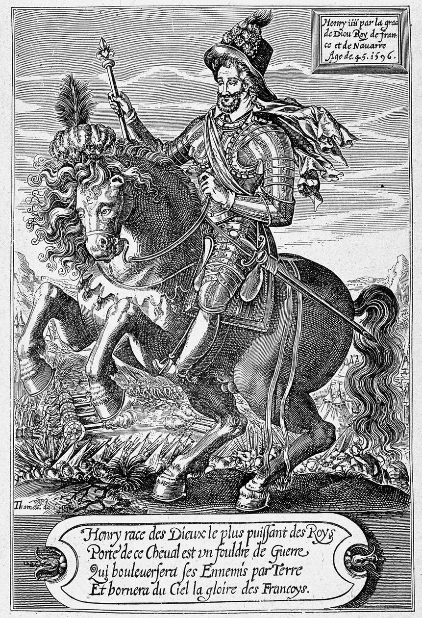 Portrait de Henri IV (1553 - 1610) (à cheval) à l