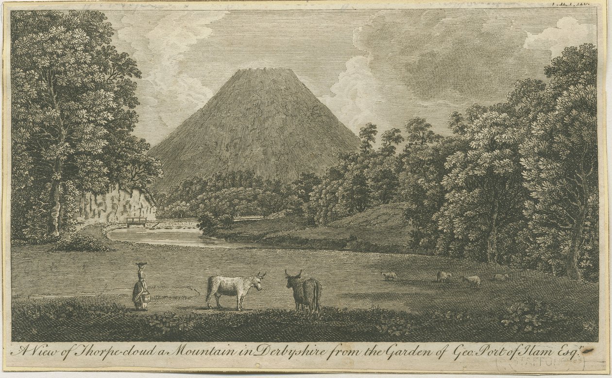 Dovedale - Thorpe Cloud (gravure) - Thomas of Derby (after) Smith