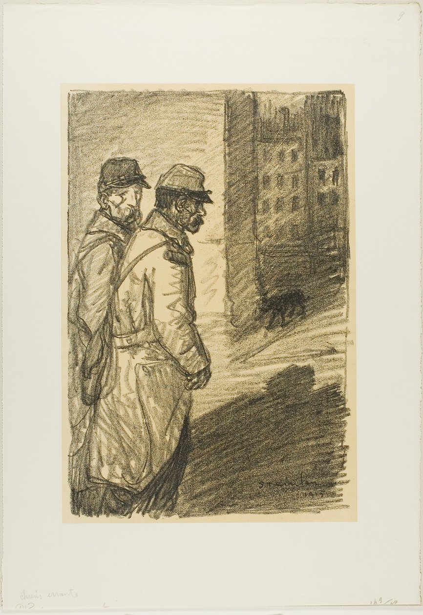 Chiens errants - Théophile Alexandre Pierre Steinlen