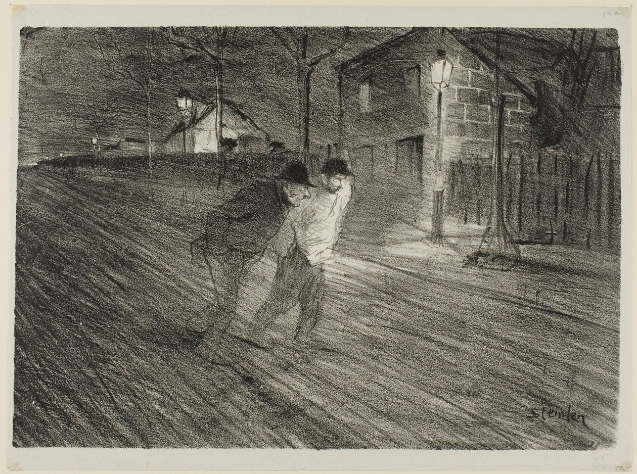 La rue Caulincourt - Théophile Alexandre Pierre Steinlen
