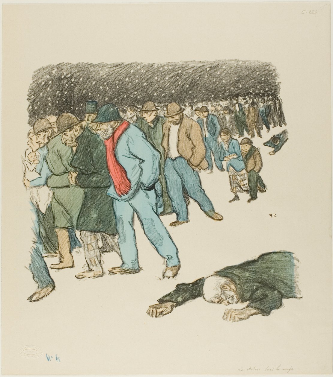 La misère sous la neige - Théophile Alexandre Pierre Steinlen