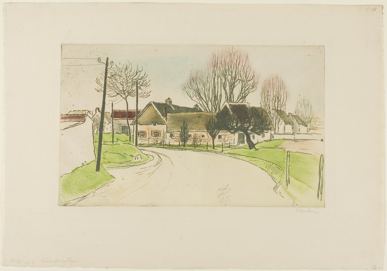 La maison au bord du village - Théophile Alexandre Pierre Steinlen
