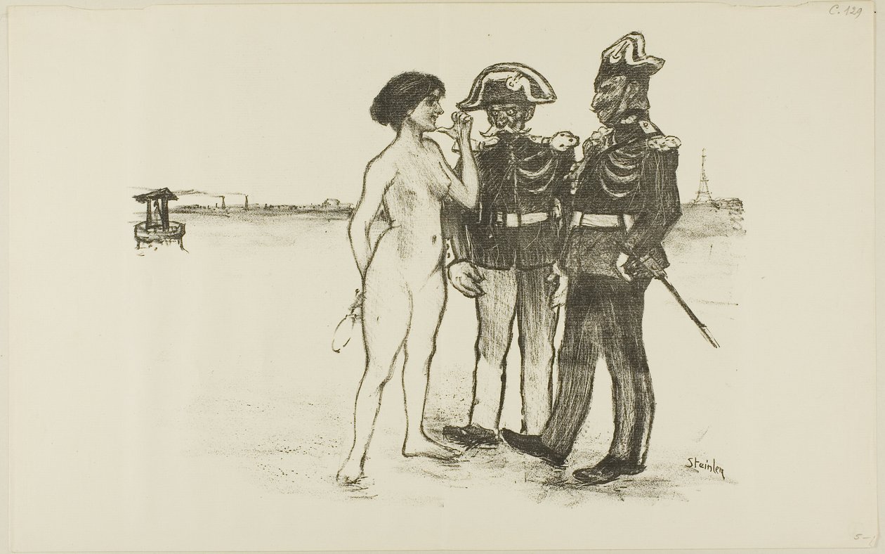 La vérité et les deux soldats - Théophile Alexandre Pierre Steinlen