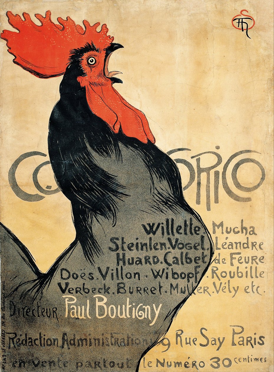 Affiche Cocorico - Théophile Alexandre Steinlen