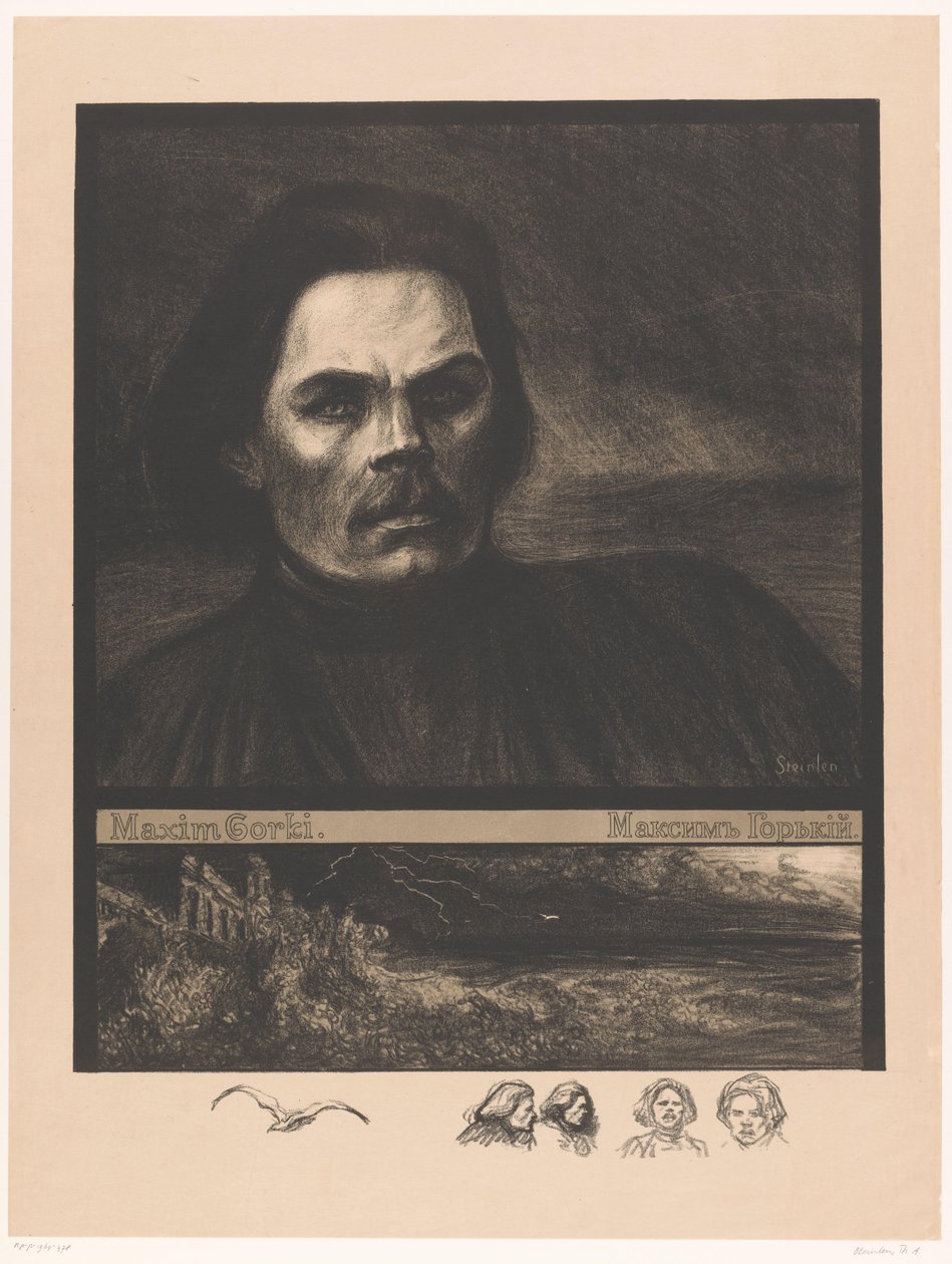 Portrait de Maksim Gorki - Théophile Alexandre Steinlen