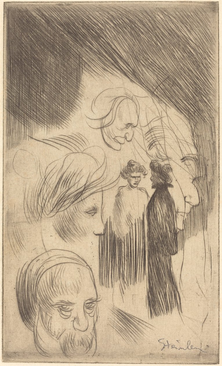 Assiette de croquis, 1902 - Théophile Alexandre Steinlen