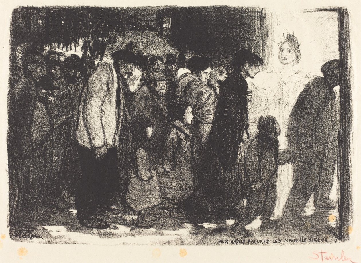 Aux vrais pauvres : Les mauvais riches, 1894 - Théophile Alexandre Steinlen