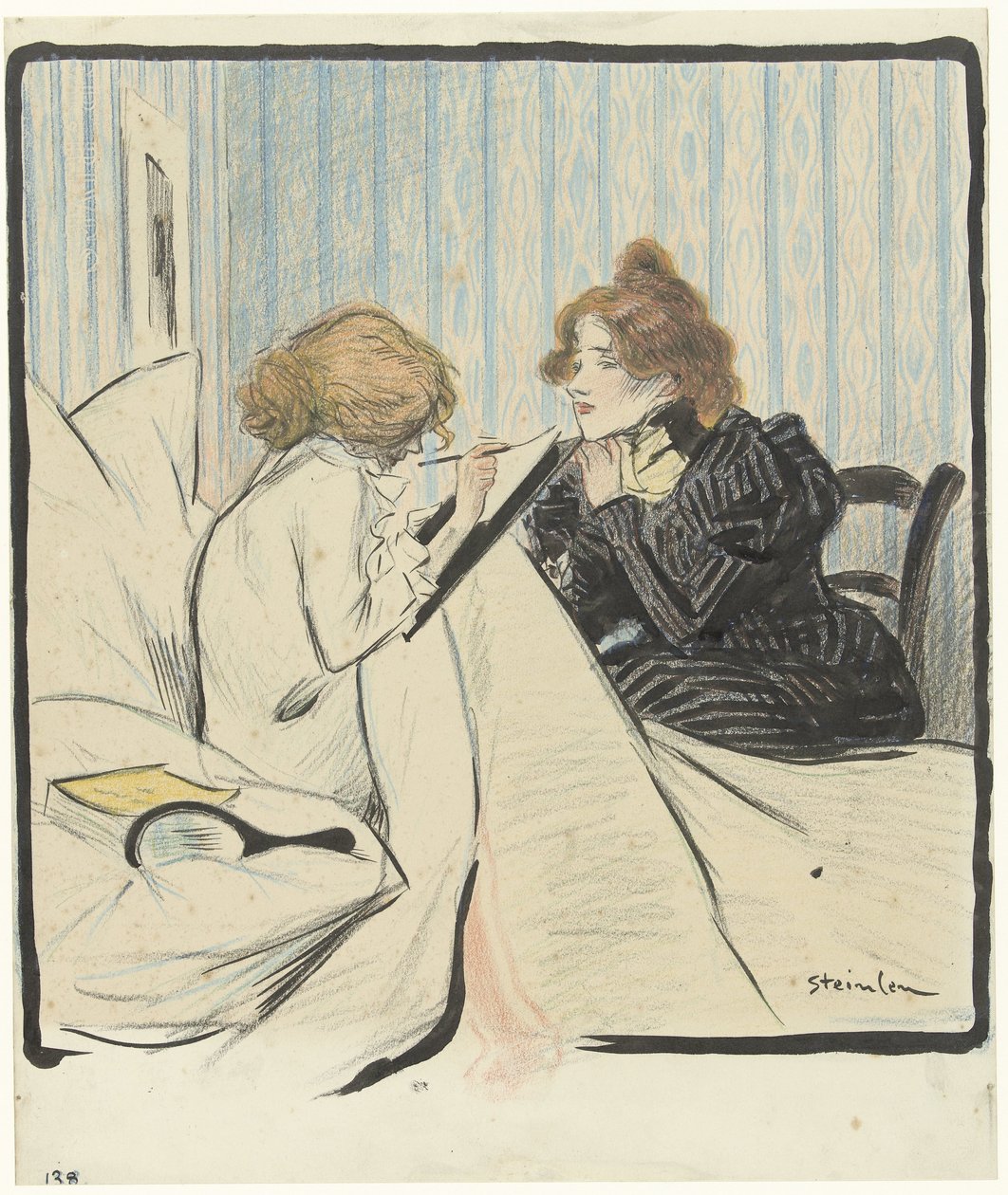 Deux femmes dans une chambre à coucher - Théophile Alexandre Steinlen