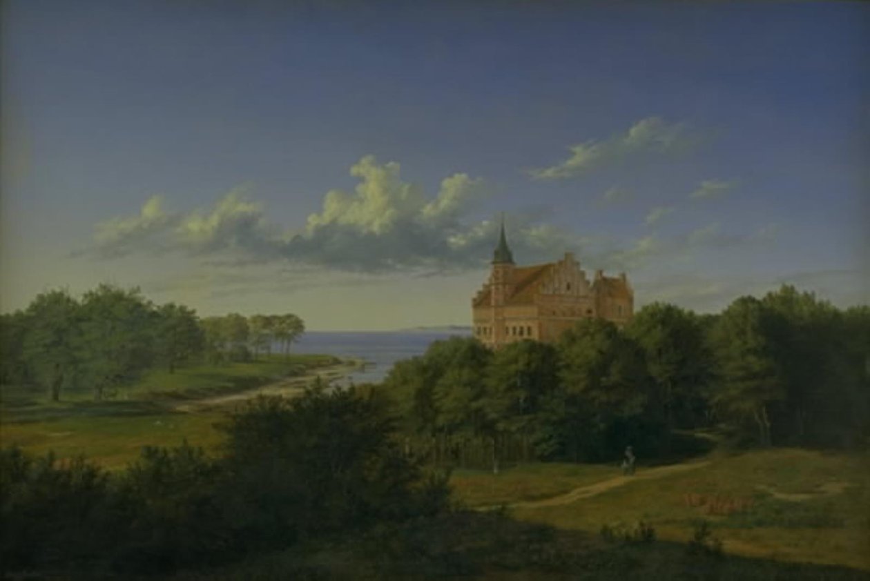 Un paysage avec un manoir. Composition - Thorald Læssøe