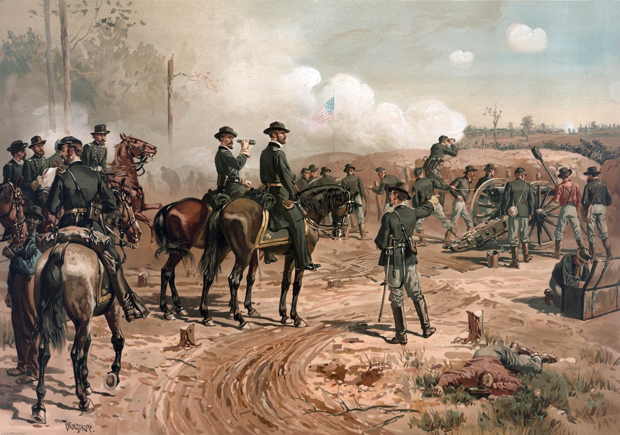 Guerre civile américaine : le général Sherman pendant le siège d