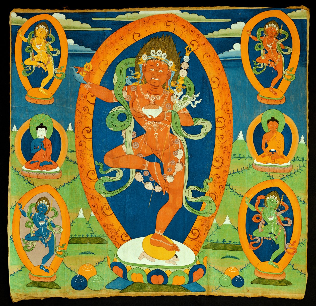 Thangka représentant La Dakini Vajravarahi (Do rje pag mo), Tibétain, 19ème siècle - Tibetan School