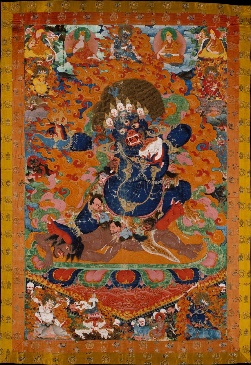 Yamantaka, destructeur du dieu de la mort, vers 1700-30 - Tibetan School