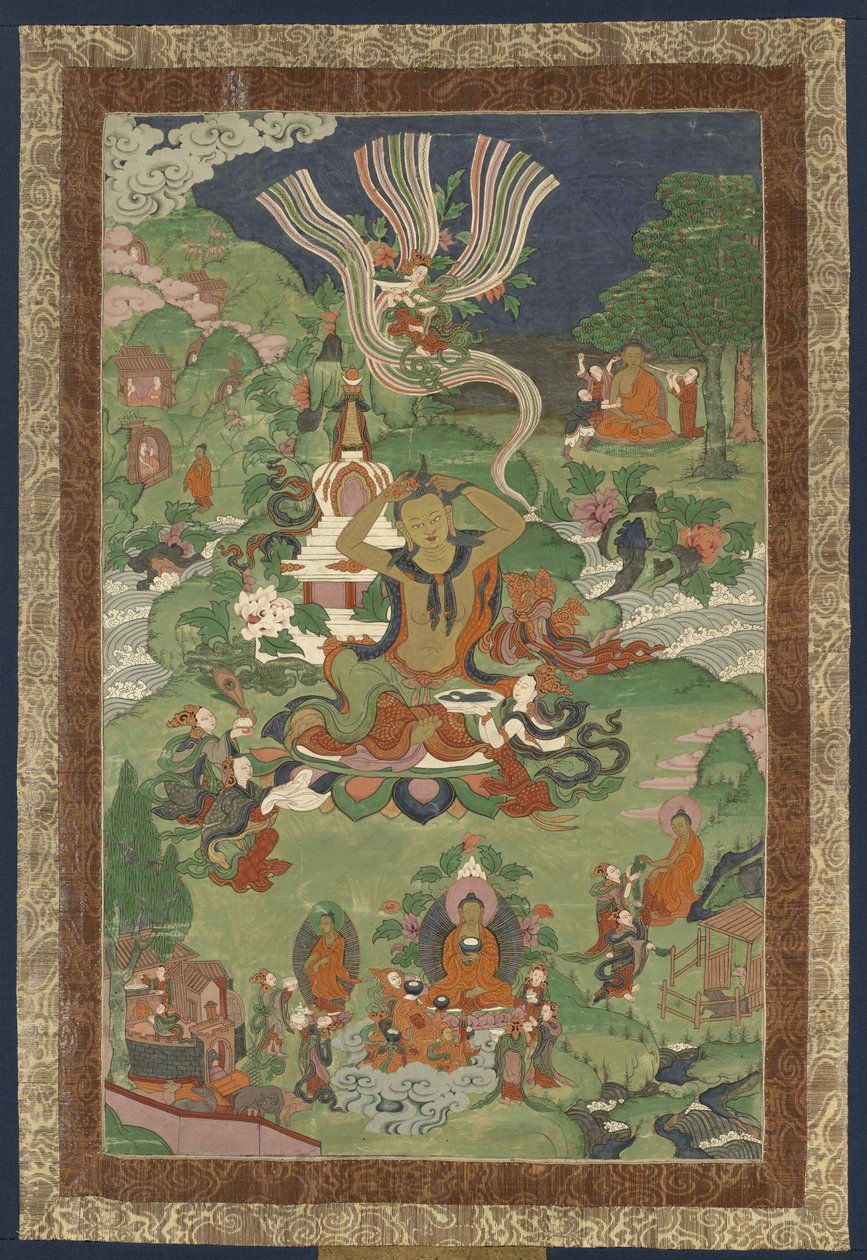 Thangka avec des scènes de la vie du Bouddha, seconde moitié du 19ème siècle - Tibetan culture.