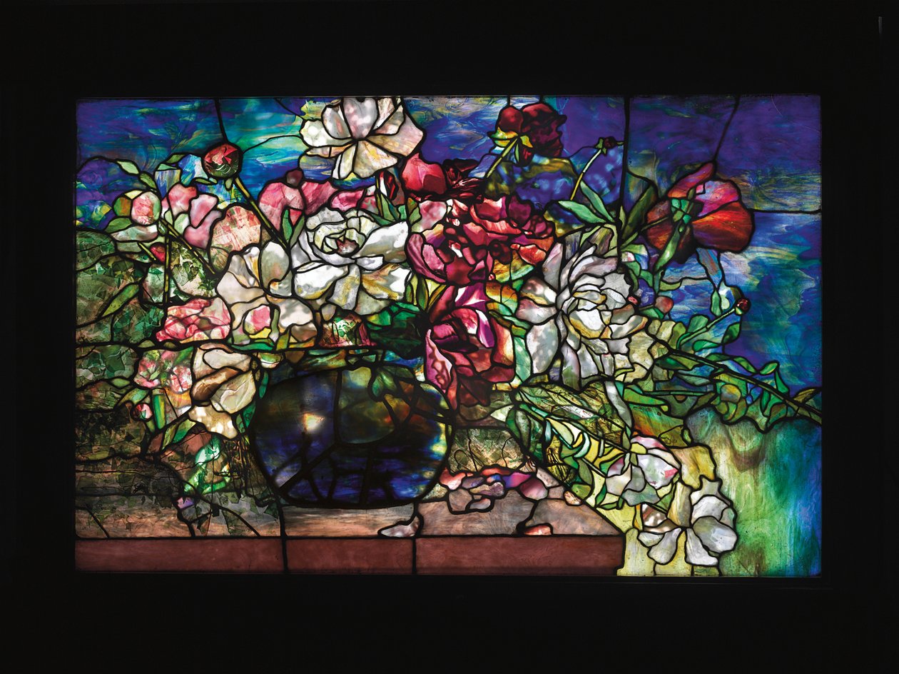 Fenêtre "Pivoine" de la maison Darius Goff, Pawtucket, Rhode Island, vers 1893 - Tiffany Studios