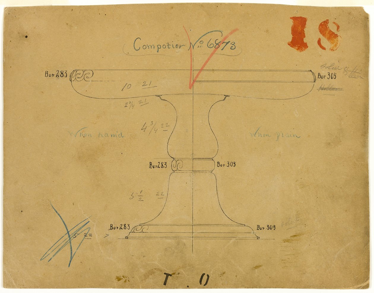 Design pour Compotier No. 6873 - Tiffany and Company