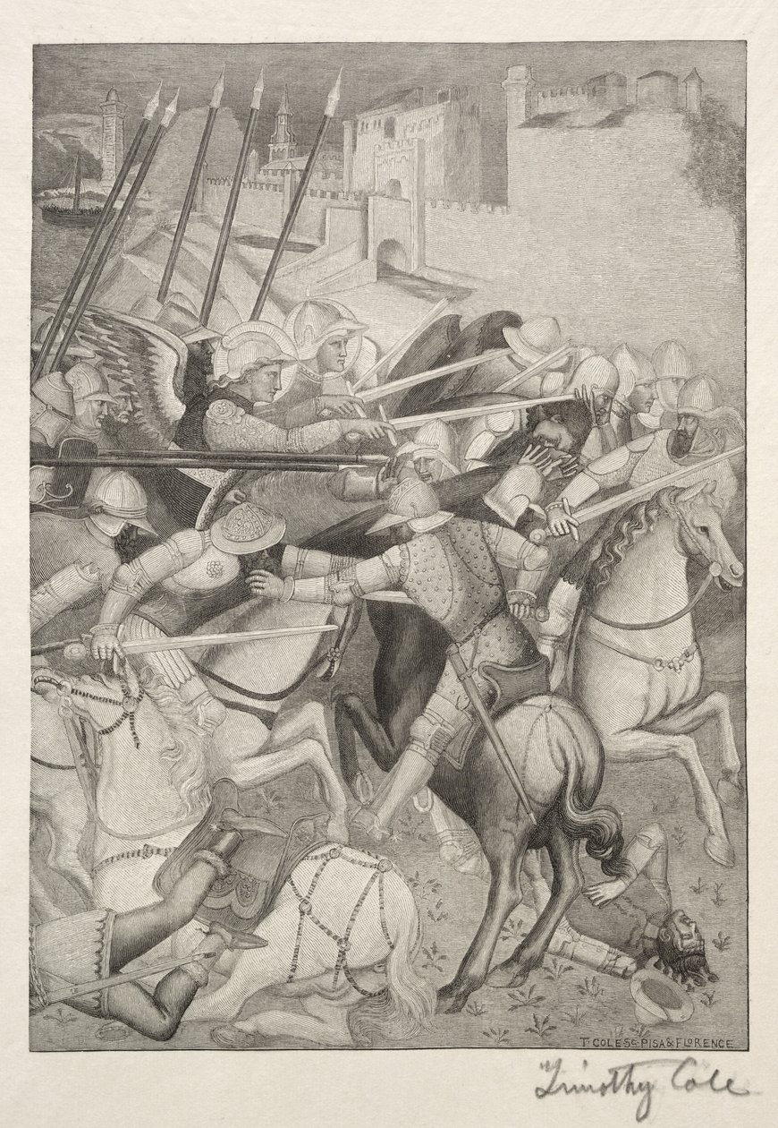 Vieux maîtres italiens : Bataille de Saint-Éphèse contre les païens de Sardaigne, 1888-1892 - Timothy Cole