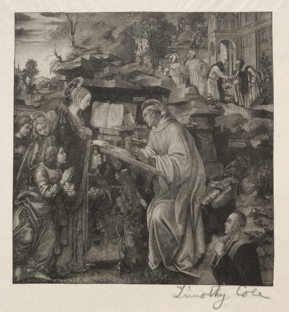 Vieux Maîtres Italiens : La Vierge apparaissant à Saint Bernard, 1888-1892 - Timothy Cole
