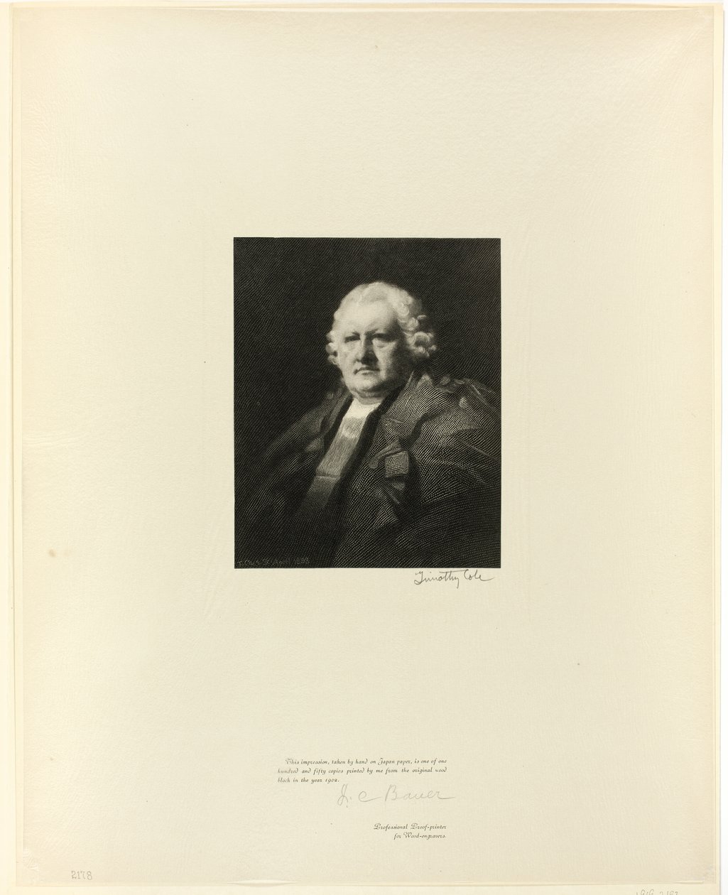 Portrait de Lord Newton, des Vieux Maîtres anglais - Timothy Cole