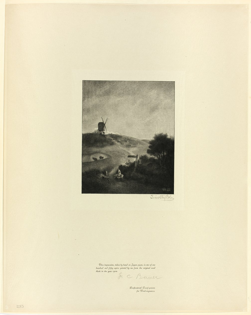 Le Moulin à vent, des Maîtres anglais anciens - Timothy Cole