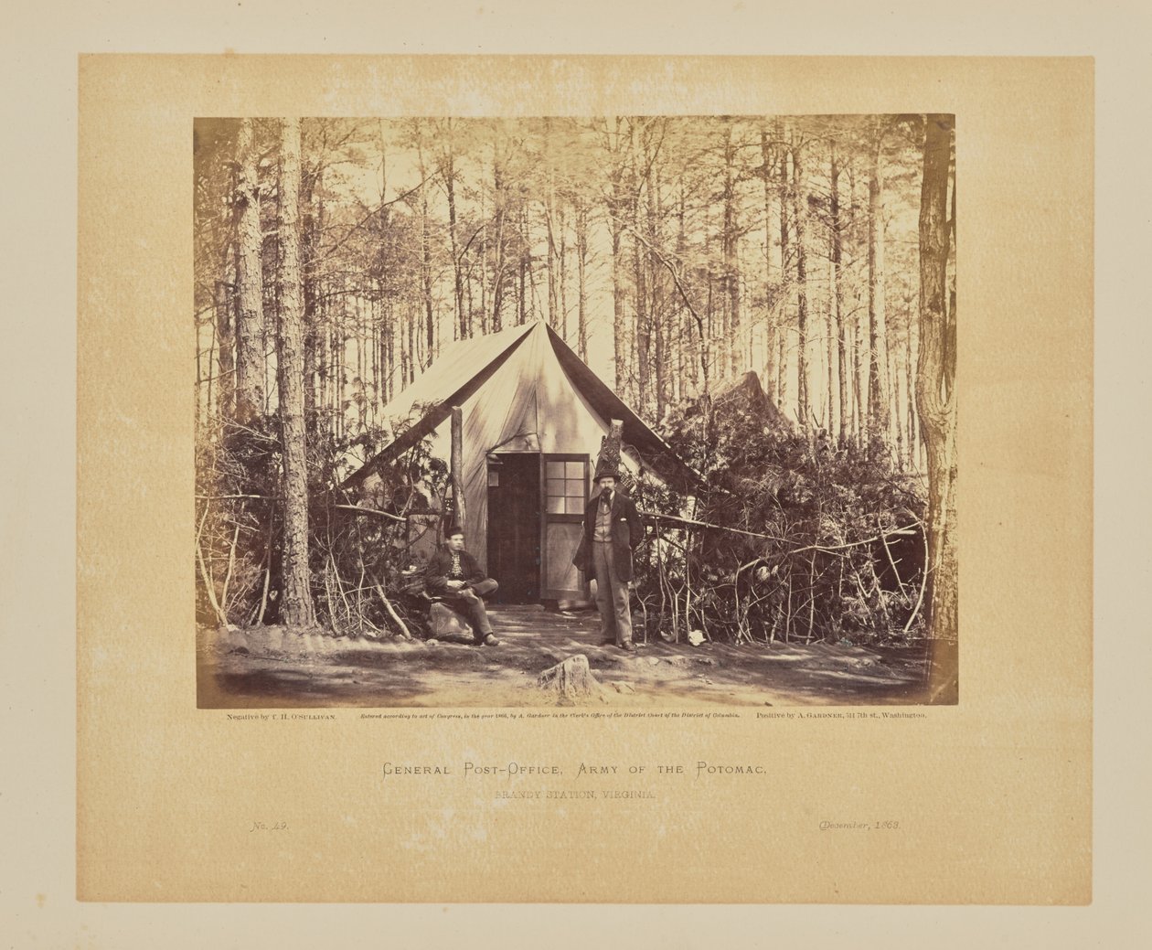 Poste général, Armée du Potomac, Brandy Station, Virginie - Timothy H. OSullivan