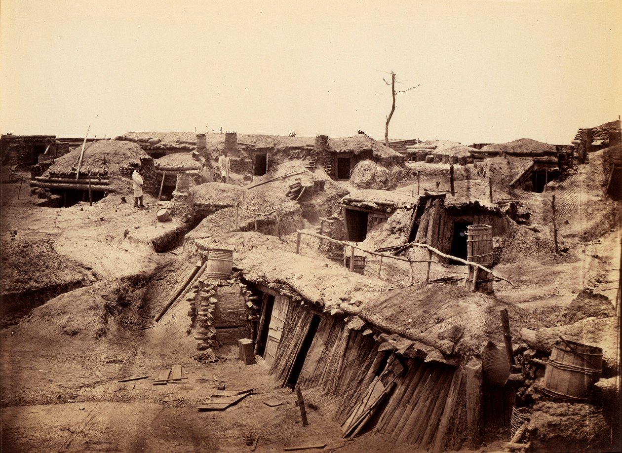Logements des hommes à Fort Sedgwick, connu sous le nom de Fort Hell - Timothy H. O
