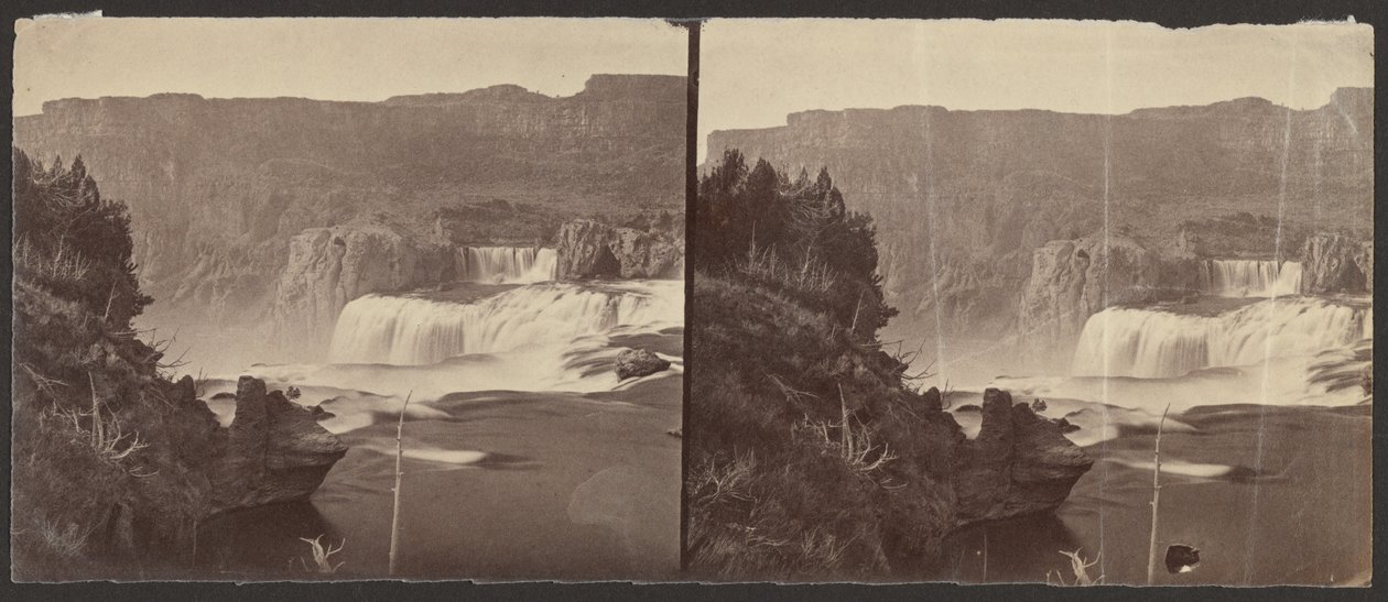 [Chutes de Shosone, rivière Snake, Idaho, vue à midi, parois adjacentes d