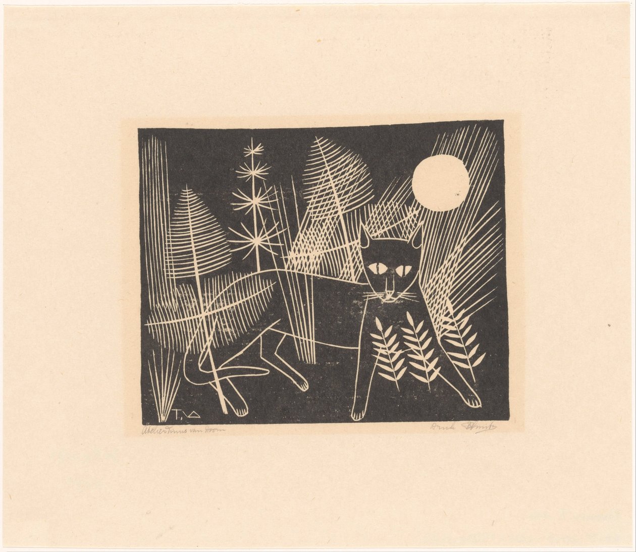 Jeroen op jacht - Tinus van Doorn (signed by artist)