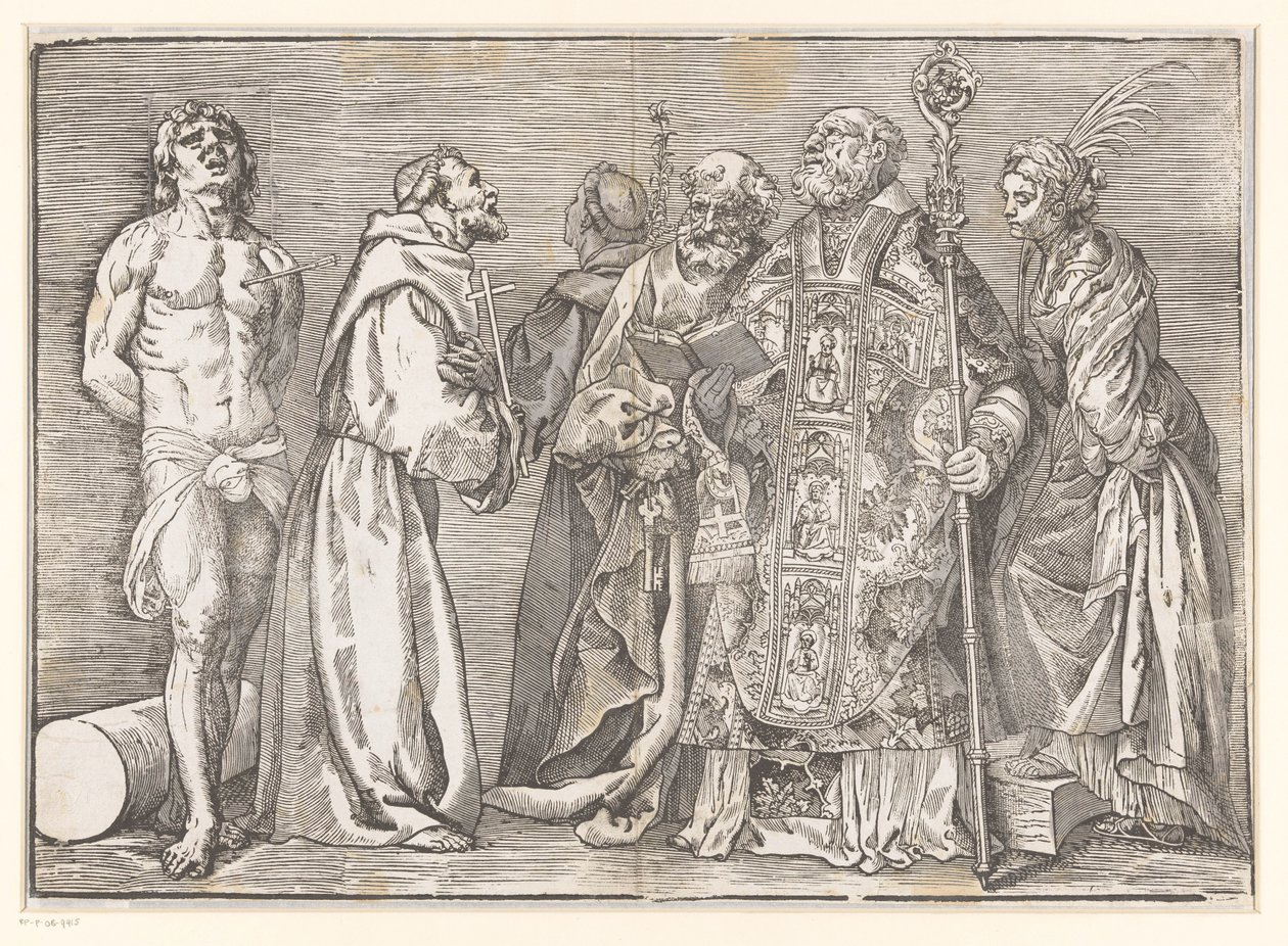 Six saints debout - Titiaan