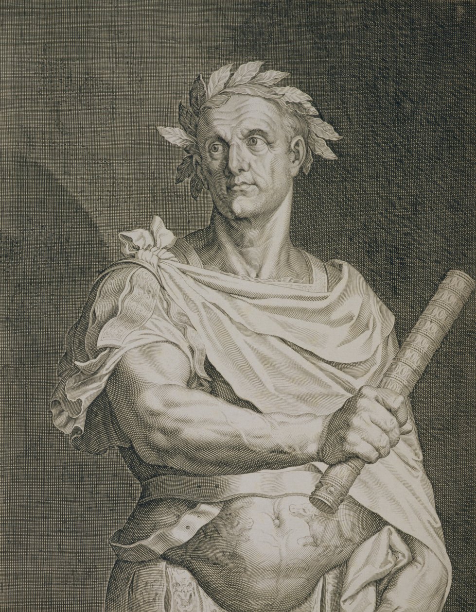 C. Julius Caesar (100-44 av. J.-C.) Empereur de Rome gravé par Aegidius Sadeler (1570-1629) - Tiziano Vecelli