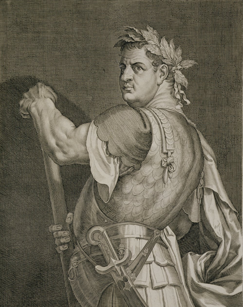 D. Titus Vespasien Empereur de Rome 79-81 AD gravé par Aegidius Sadeler (1570-1629) - Tiziano Vecelli