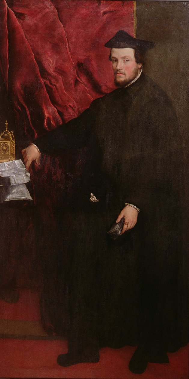 Portrait de Cristoforo Madruzzo, Cardinal et Évêque de Trente, 1552 - Tiziano Vecelli