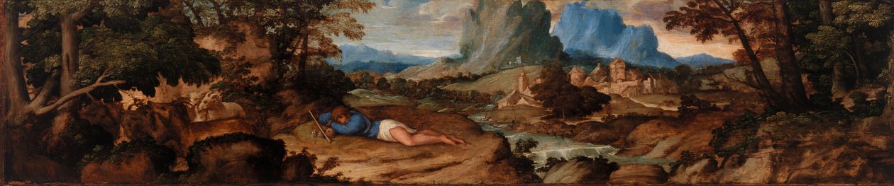 Berger endormi - Titian (Tiziano Vecellio)