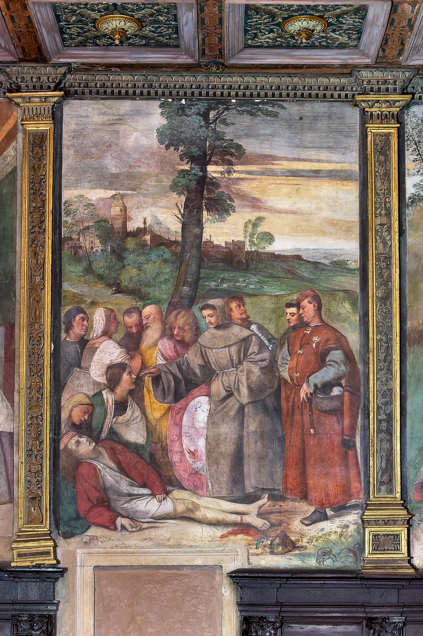 Saint Antoine réattachant le pied à un jeune homme, École du Saint - Titian (c.1488 1576)