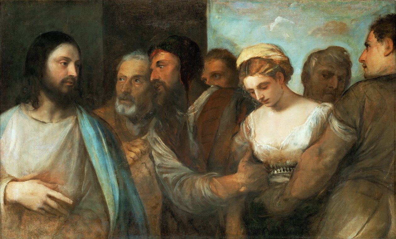 Le Christ et la femme adultère - Tiziano Vecelli
