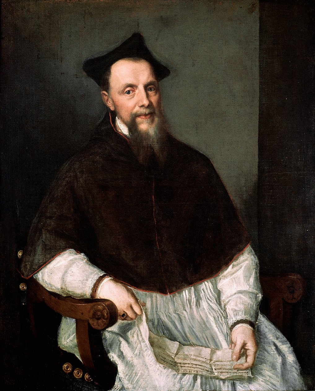 Portrait du prélat Ludovico Beccadelli (il a participé au Concile de Trente) - Titian (c.1488 1576)