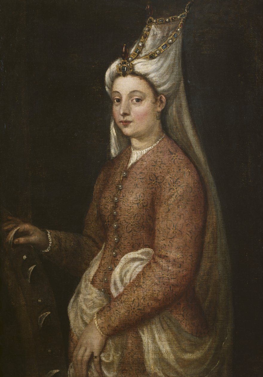 Cameria, fille de Soliman le Magnifique, en Sainte Catherine - Tiziano Vecelli