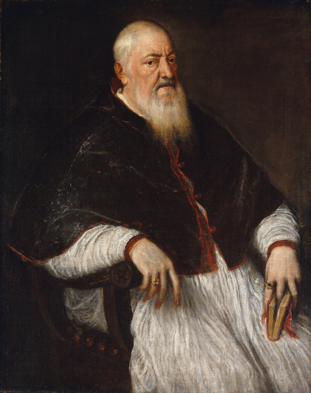 Filippo Archinto né vers 1500, mort en 1558, archevêque de Milan, milieu des années 1550 - Tiziano Vecelli