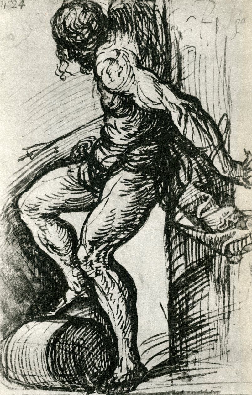Esquisse pour le Saint Sébastien, vers 1518 - Tiziano Vecelli