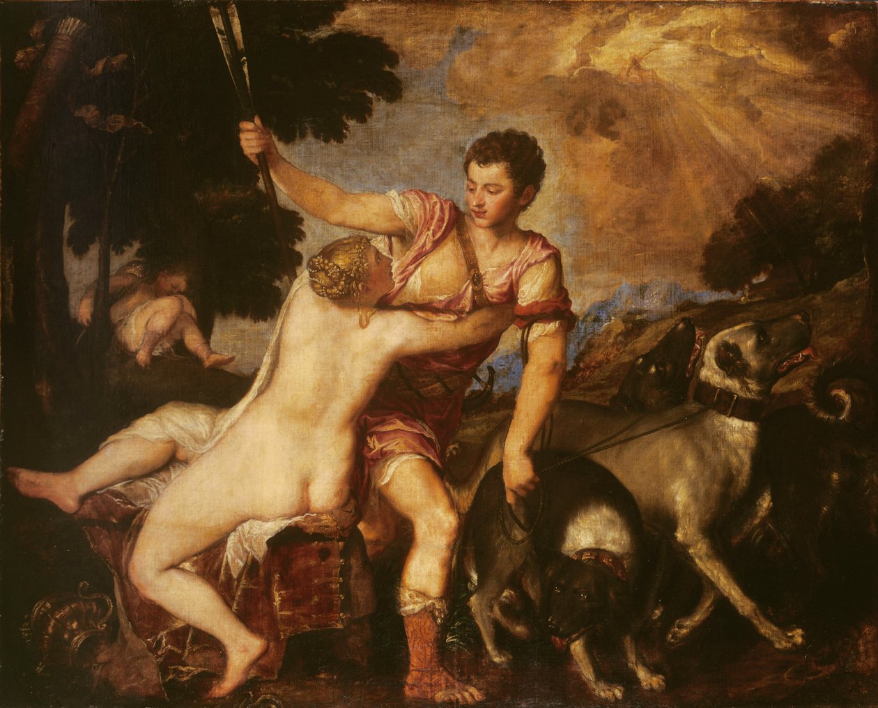 Vénus et Adonis, 1555 - Tiziano Vecelli