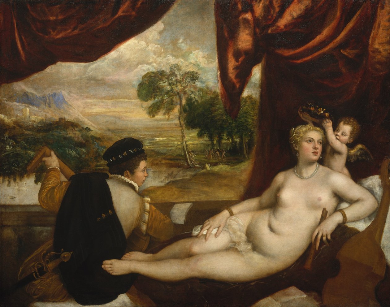 Vénus et le joueur de luth, vers 1565-70 - Tiziano Vecelli