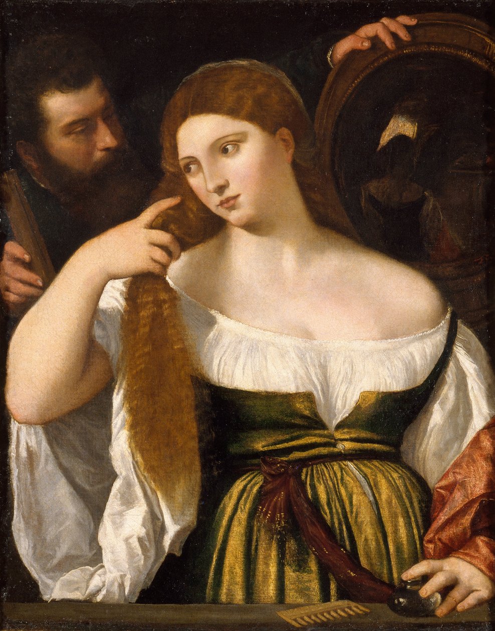 Jeune fille devant le miroir - Tiziano Vecelli