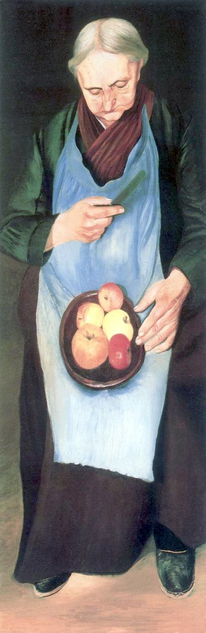 Vieille femme épluchant une pomme - Tivadar Kosztka Csontvary
