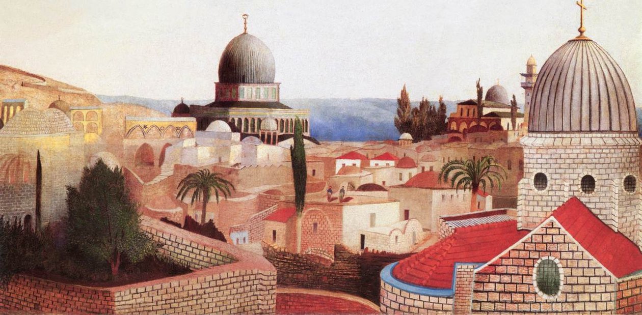 Vue de la mer Morte depuis la place du Temple à Jérusalem - Tivadar Kosztka Csontvary