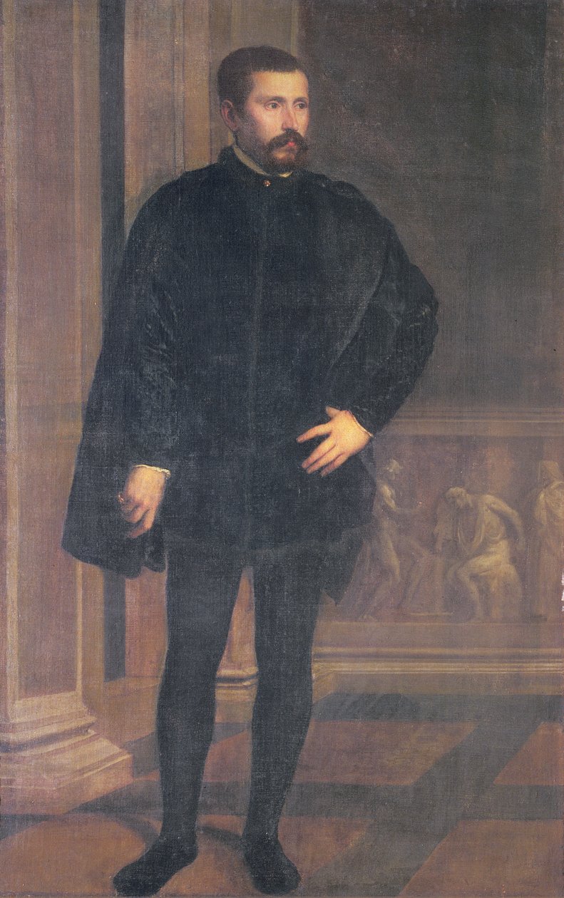 Portrait de Diego Hurtado de Mendoza (1503-75), homme politique espagnol - Tiziano Vecelli