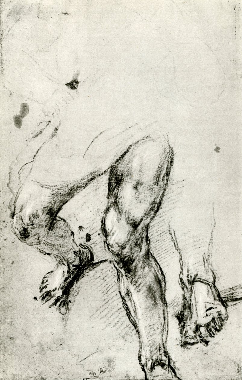 Étude pour le Martyre de Saint Laurent à Venise, vers 1550 - Tiziano Vecelli